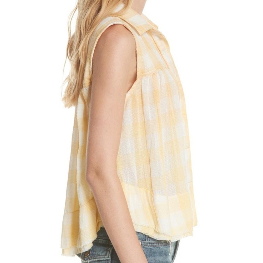 FREE PEOPLE Hey There Sunrise Button Front Shirt - Picture 4 of 12